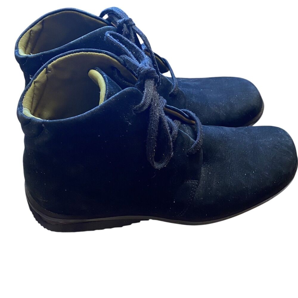 Rockport Black Suede Lace Up Ankle Boots Booties Comfort Women’s Sz 7 1/2 M EUC